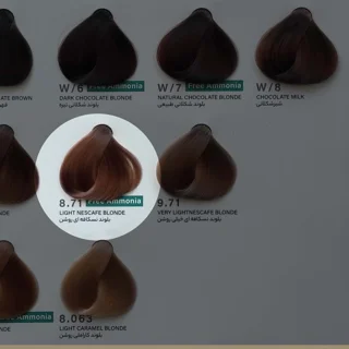 رنگ مو بلوند نسکافه‌ای روشن ENZO 8.71 | رنگی روشن و گرم
