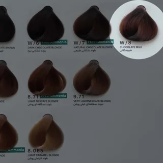 رنگ مو ENZO W8 شیر شکلاتی | رنگی گرم و جذاب برای موهای شما